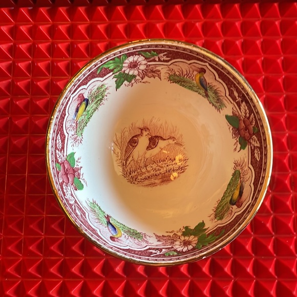 VERY PRETTY LITTLE ANTIQUE ‘PHEASANT’ BOWL - Picture 10 of 11